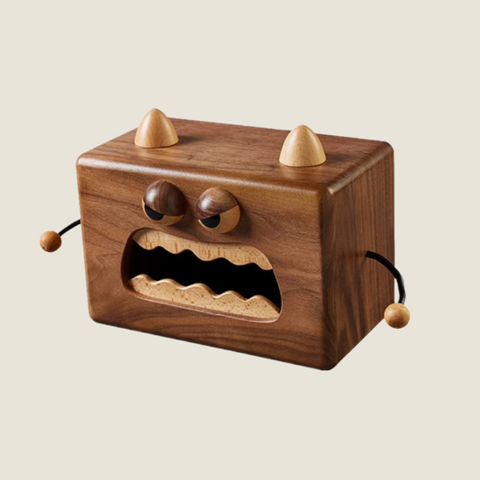 Little Monster Wooden Tissue Case