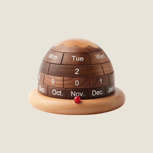 Black walnut solid wood planetary cup calendar creative ornament